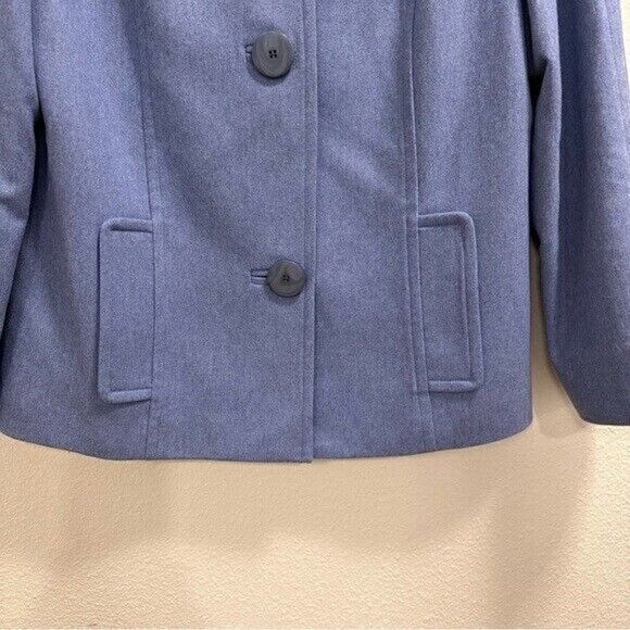 Dana Buchanan Wool Work Blazer Blue Women’s Size 8 - Picture 3 of 10